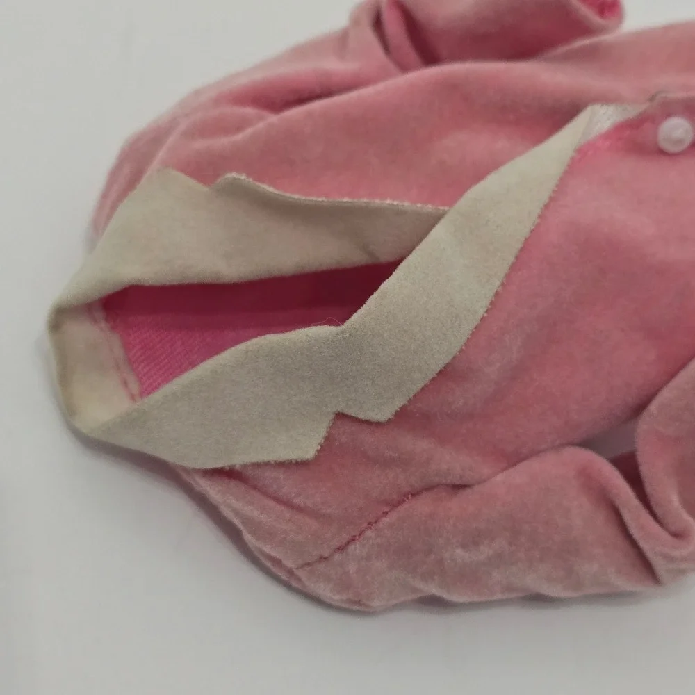 Vintage Pink Velvet Doll Jacket Skirt Set Outfit Barbie Barbiecore Retro Fashion
